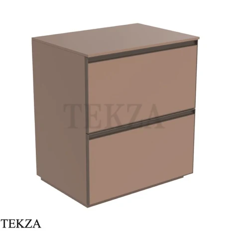 Flaminia Cubika тумба под раковину напольная 70×50×78,5 см, 2 ящика, розовый Cipria матовый