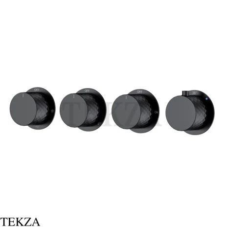 Boheme Stick Diamond Термостат для ванны, 5 потоков, 124-T-5-B.1, черный матовый