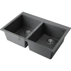 Omoikiri Bosen 80-2 Кухонная мойка Tetogranit две большие чаши 80-2-PL 4993843 платина