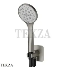 Newform Душевой комплект, душ круглый 3 режима, ABS с выводом 853.M0.070, Titanium Satin