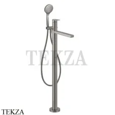 Gessi Emporio Via Manzoni Смеситель для ванны напольный, внешняя часть 24982-149, Finox Brushed Nickel
