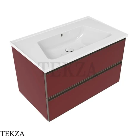 Flaminia Bloom тумба подвесная Cubika без раковины 85×50×50 см, 2 ящика, бордовый Bordeaux матовый