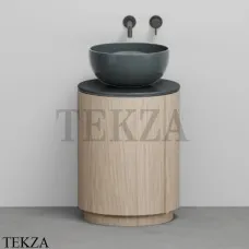 CIELO Arcadia Tiberino Тумба TIMOCE с раковиной Fumo, слив в пол, Rovere naturale