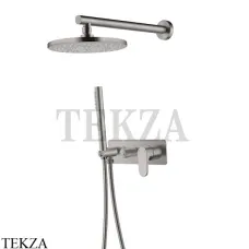 Boheme SPECTRE Смеситель для душа, ручной душ, верхняя лейка 454-NB, nickel brush