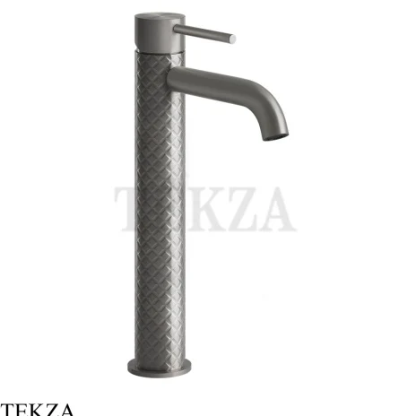 Gessi 316 INTRECCIO Смеситель для раковины высокие, без сливного гарнитура 54109-239, Steel Brushed