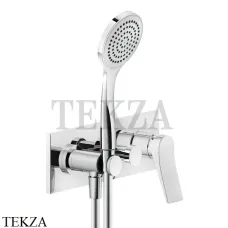 Gessi RILIEVO Смеситель для душа с гарнитуром, внешняя часть 59140-031, хром глянец Gessi RILIEVO Смеситель для душа с гарнитуром, внешняя часть 59140-031, хром глянец