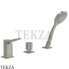 Gessi RILIEVO Смеситель для ванны с гарнитуром, без излива 59043-149, Finox Brushed Nickel