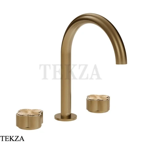 Gessi Ludovica Смеситель для раковины crystals, без гарнитуры 76314-791, бронза Deep