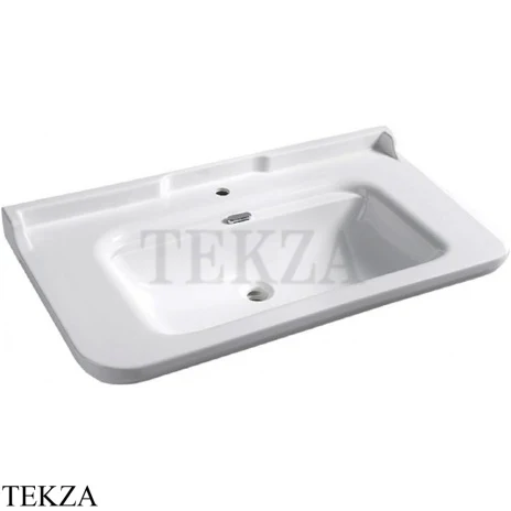 Kerasan Waldorf Раковина подвесная 1 отв., керамическая, 4144K1bi/cr*1, белый глянец-хром