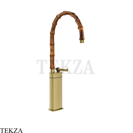 Gessi Jacqueline Смеситель для раковины высокий, без донного клапана 77037-727, шампань Brushed