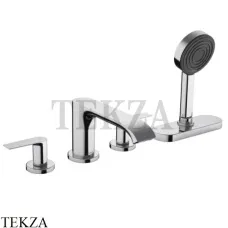 Hansgrohe Vivenis Смеситель на борт ванны на 4 отверстия с sBox 75444000, хром глянец