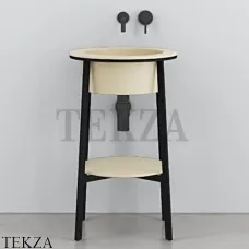 CIELO CATINO TONDO Консоль с керамической раковиной, Lino-черный