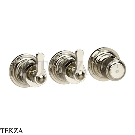 Gessi VENTI20 Термостат для душа, 2 потока, внешняя часть 65334-720, Nickel PVD