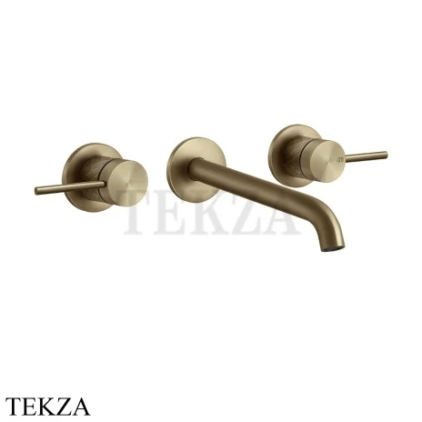 Gessi 316 INTRECCIO Смеситель для раковины, длинный, внешняя часть 54194-791, Deep Bronze Brushed PVD