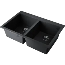 Omoikiri Bosen 80-2 Кухонная мойка Tetogranit две большие чаши 80-2-BL 4993836 черный