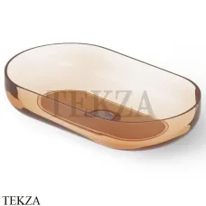 Dea Design Washbasins Раковина настольная овальная Glasstech DD9104 580 R1, Sunset R1