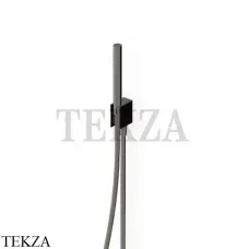Zucchetti Hoop Душевой комплект с выводом и держателем Z93932.C50, metal black
