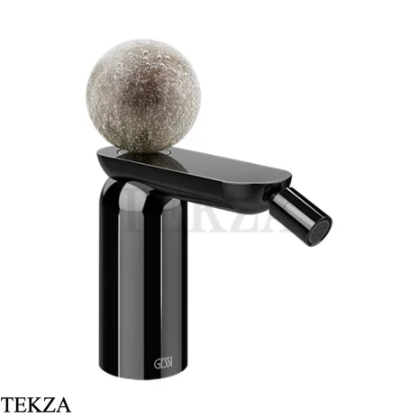 Gessi Perle Смеситель для биде с донным клапаном 74667-706, black хром глянец