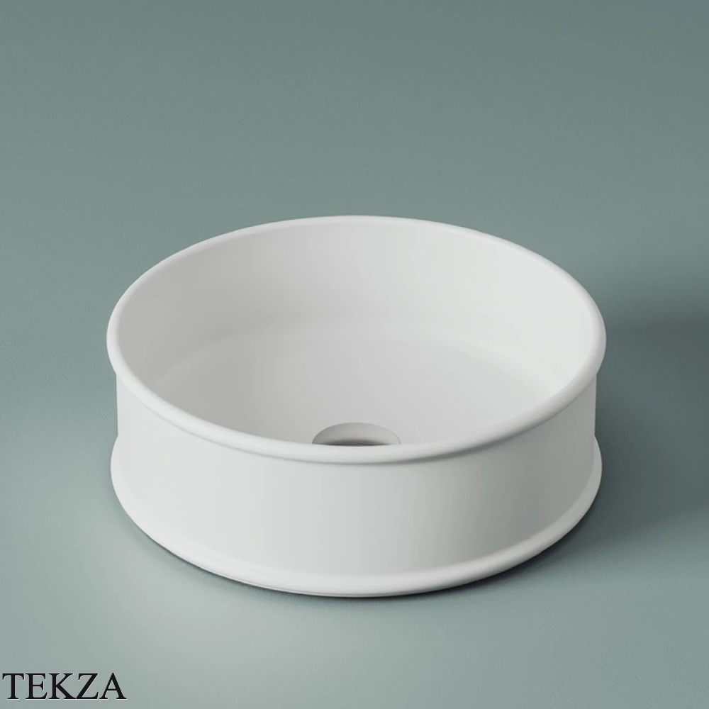 ArtCeram Atelier раковина накладная круглая без отверстия под смеситель ATL001 05 00, белый матовый