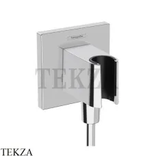 Hansgrohe FixFit E Шланговое подсоединение с держателем 26889000, хром глянец