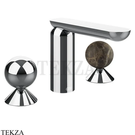 Gessi Perle Смеситель для раковины на 3 отв., без гарнитура 74015-031, хром глянец