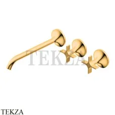 Ritmonio Diametro35 Cross Смеситель для раковины 237, внешняя часть PR53AK202 DOR, Gold глянец