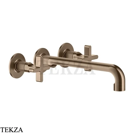 Gessi INCISO+ Смеситель для раковины на 3 отверстия, длинный, внешняя часть 58192-761, Coffee Bronze Br. PVD