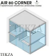 Effegibi AIR 80 CORNER Сауна домашняя финская или BIO, осина термообработанная SA91800004