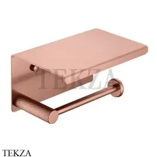 Boheme Uno Держатель для туалетной бумаги с крышкой-полочкой Uno 10971-CB, Copper Brushed