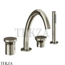 Gessi Origini NEUTRAL Смеситель для ванны с изливом и гарнитуром 66037-720, Nickel PVD
