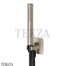 Newform Душевой комплект ручной душ латунь с выводом и держателем 854.M0.071, Gold Satin