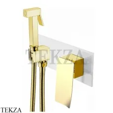 Boheme Q.2 Гигиенический душ со смесителем, комплект 147-WG .2, Белый-золото