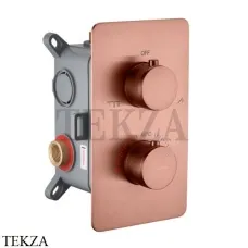 Boheme CELL Термостат для душа на 2 потока, комплект 134-2-CB, Copper Brushed