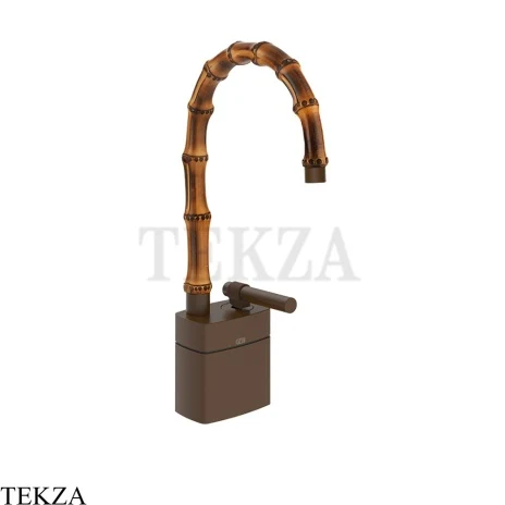 Gessi Jacqueline Смеситель для раковины низкий, без донного клапана 77027-845, бронза Dark Brush