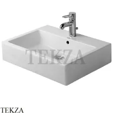 Duravit Vero Раковина подвесная или на тумбу, с переливом 0454600000, белый глянец