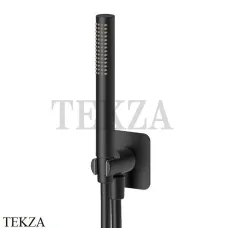 Newform Душевой комплект ручной душ латунь с выводом и держателем 854.M0.077, Carbon Satin