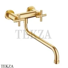 Dornbracht TARA Смеситель для кухни на стену двухвентильный 31151892-28, латунь сатин Brushed (23kt Gold)