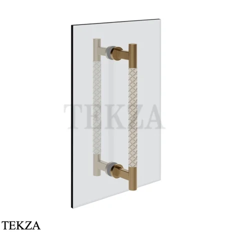 Gessi Pelle Tresse Полотенцедержатель для крепления на стекло, 30 см 78731-448, Crème/ Deep Bronze Br. PVD