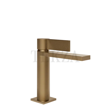 Gessi Inverso RIGATO Смеситель для раковины, с донным клапаном 73551-791, Deep Bronze Brushed PVD