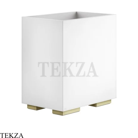 Gessi Rettangolo Ведерко, корзина для мусора, цвет белый 20990-710, Brass PVD