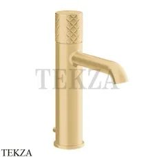 Gessi Habito INTRECCIO Смеситель для раковины средний, с донным клапаном 70105-710, Brass PVD