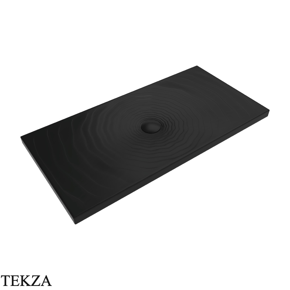 Flaminia Water Drop душевой поддон 140×70×5,5 см, чёрный Carbone матовый