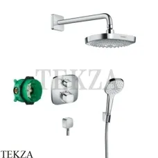 Hansgrohe Croma Select E 180 2jet Душевой набор с верхней лейкой 27294000, хром глянец Hansgrohe Croma Select E 180 2jet Душевой набор с верхней лейкой 27294000, хром глянец