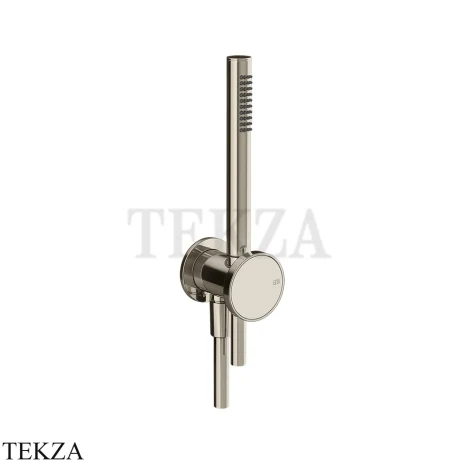 Gessi Origini NEUTRAL Душевой комплект с лейкой, шланг 1,50 м 66123-720, Nickel PVD