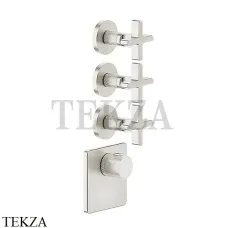 Gessi INCISO WELLNESS Термостат 3 выхода, внешняя часть 58346-720, Nickel PVD