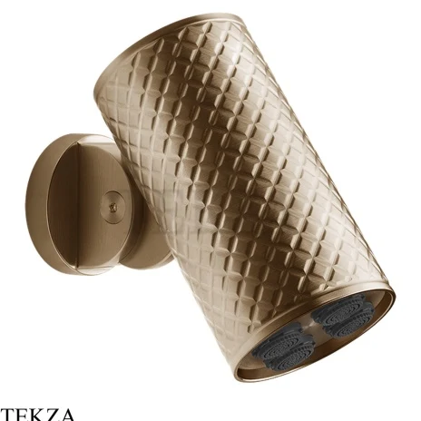 Gessi 316 SPOTWATER INTRECCIO Душевая головка настенного крепления, многоструйная 57211-726, Warm Steel Brushed PVD