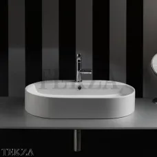 Kerasan Nolita Раковина чаша накладная с 1 отверстием, 028501 белый глянец