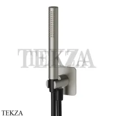 Newform Душевой комплект ручной душ латунь с выводом и держателем 854.M0.070, Titanium Satin