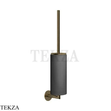 Gessi ANELLO Туалетный ершик настенный, композит черный 63720-713, Antique Brass