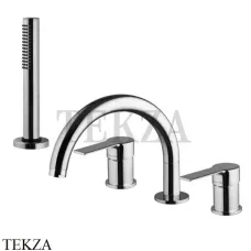 FIMA Carlo Frattini MAST Смеситель на борт ванны, с гарнитуром, F3144NCN, Black chrome